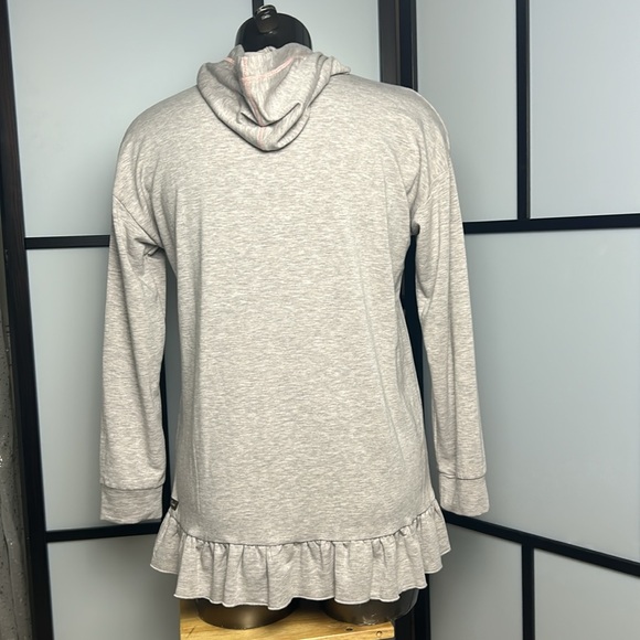 Matilda Jane Gotta Run Tunic Chic Gray Hoodie with Peach Tone Drawstrings Sz 2X - Picture 5 of 17